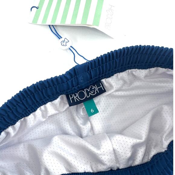 Prodoh Boys American Stripe Print Boogie Board Swim Trunk Size 6 - Picture 6 of 7